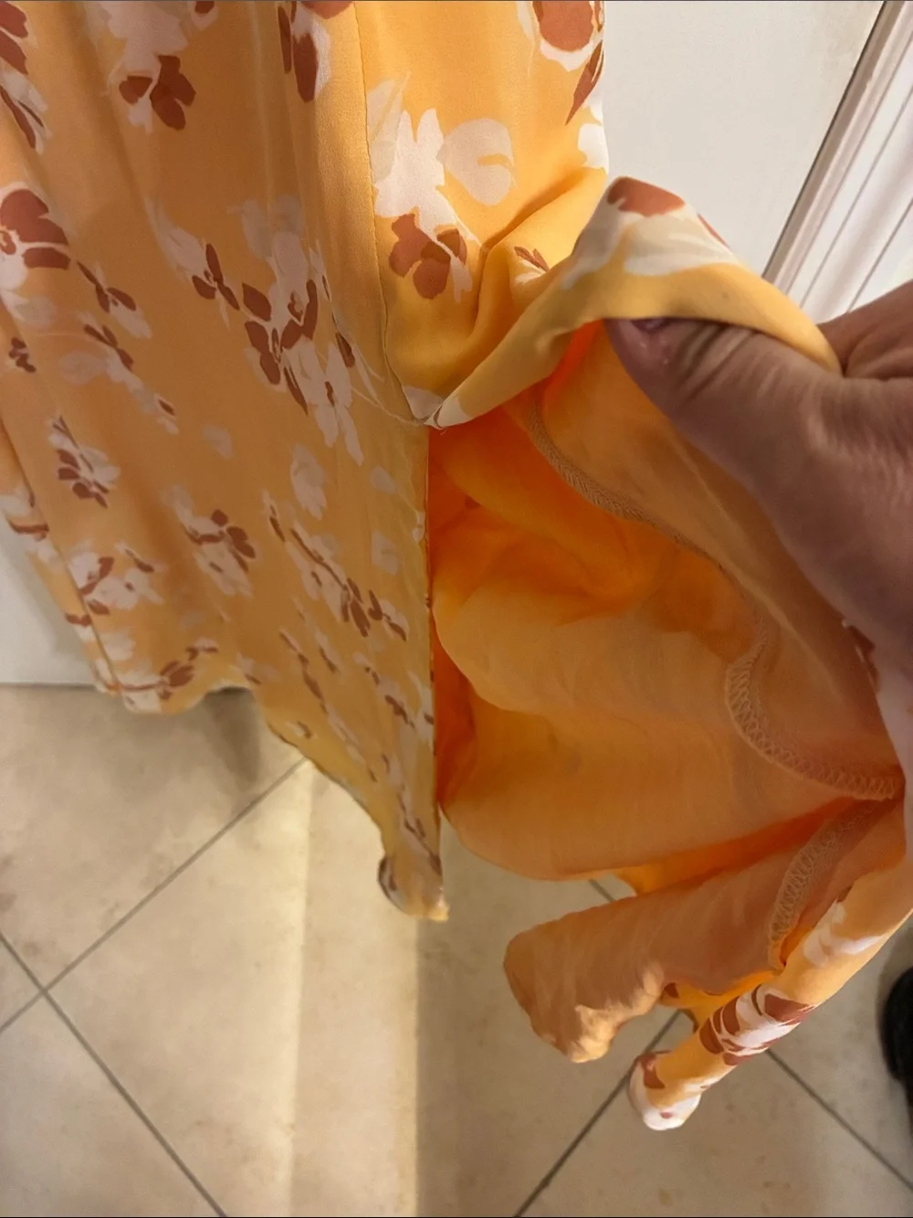 Abercrombie & Fitch Yellow Floral Adjustable Thin Straps Maxi Dress Sz S